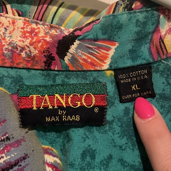 🐠 Tango by Max Rabb XL Men’s Button Down Vintage Shirt Ocean Fish 100% Cotton - Picture 5 of 5